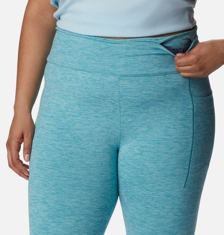 Women's Columbia Weekend Adventure 7/8 Leggings Turquoise | Plus Size CA-Y386A